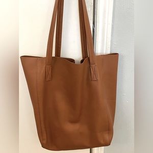 J Crew leather tote. New with tags.